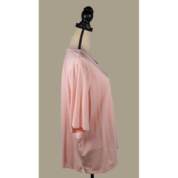 Quacker Factory Light Pink Cotton Blend Short Sleeve "Shoes" T-shirt Size 3X - Picture 4 of 7